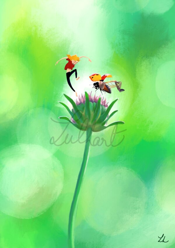 Illustration_sans_titre copie 4 Print A4 "De fleurs en fleurs"