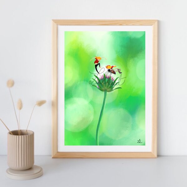 Illustration_sans_titre copie Print A4 "De fleurs en fleurs"