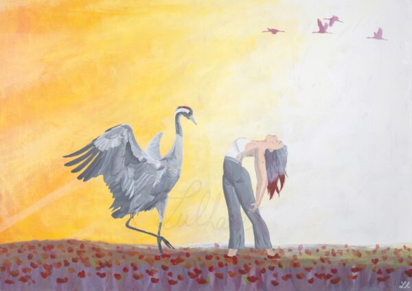 Reproduction A4 "Les grues s'en dressent"