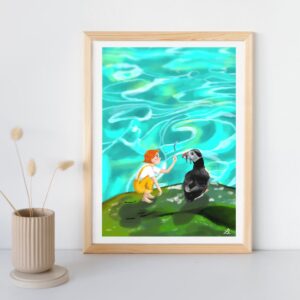 Print A4 "Un poisson dans l'eau"