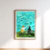 Illustration sans titre Impression A3 " Un poisson dans l'eau "