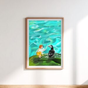 Impression A3 " Un poisson dans l'eau "