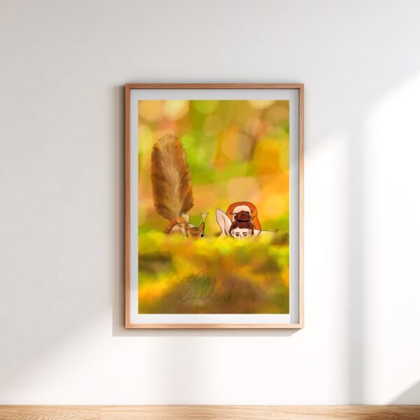 Illustration sans titre Impression A3 " Epicureuil "