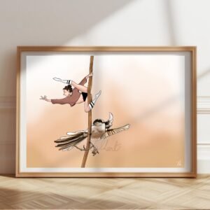 Impression A3 " Envolée miroir "