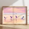 Illustration sans titre Impression A3 " Flammes en rose "